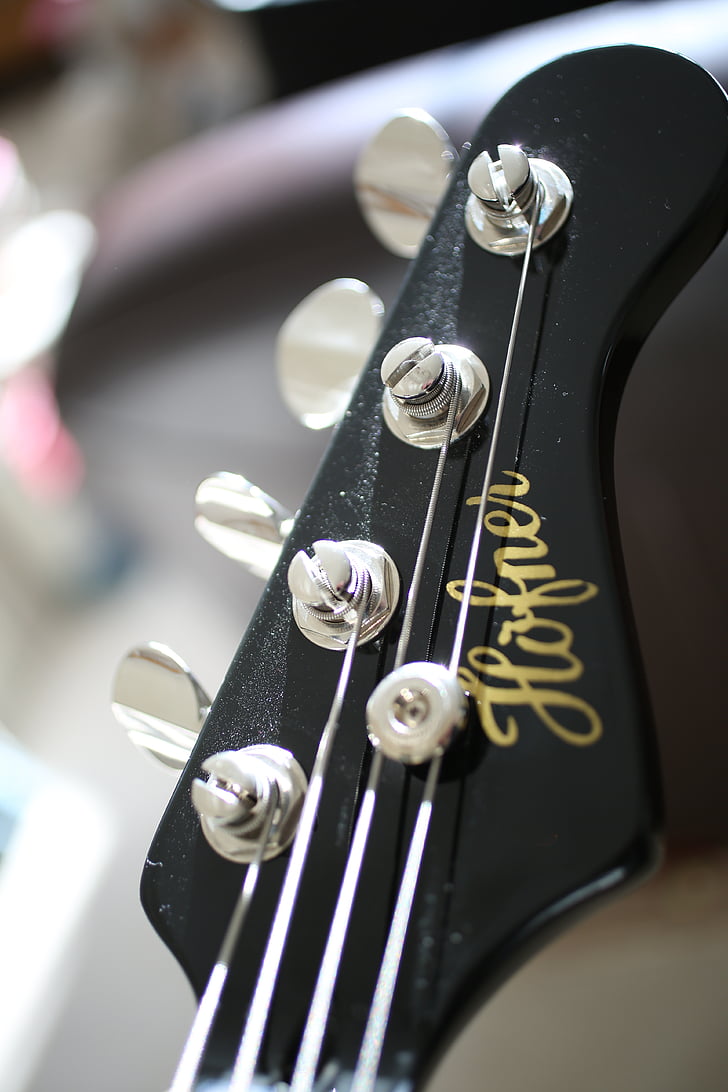 gitarr-huvud, tuning, Bass, elbas