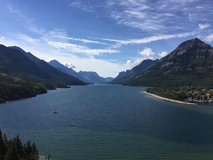 sjön, bergen, Kanada, Fjällsjö, vatten, naturen, landskap