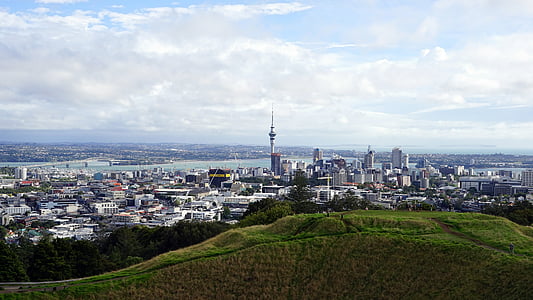 Auckland, SKYTOWER, Nový Zéland, Architektúra, mrakodrap, veľké mesto, Panoráma mesta
