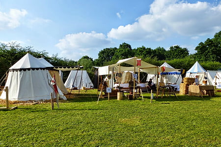 middeleeuwse, kamp, tenten, Middeleeuwen, middeleeuws festival
