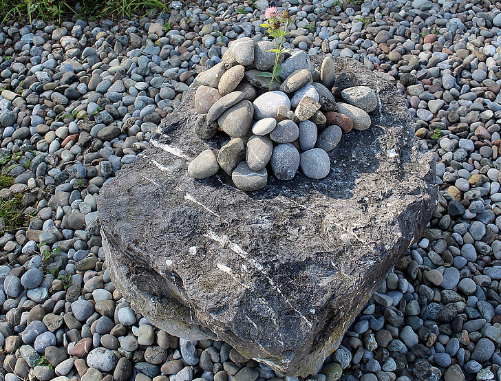 stones, foundling, pebbles, stacked, designed, decorative