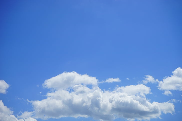 Summer clouds, Sky, oblaky, biela, modrá, letný deň
