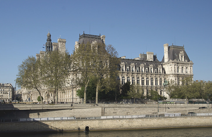 Stadhuis, Parijs, Frankrijk, I'le de france, Hotel de ville, administratie, Landmark