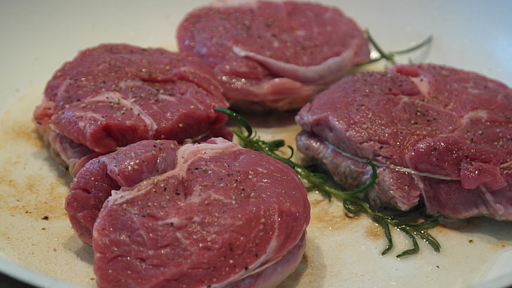 steiks, liellopu gaļa, gaļa, pārtika, neapstrādāta, sarkana, ēst