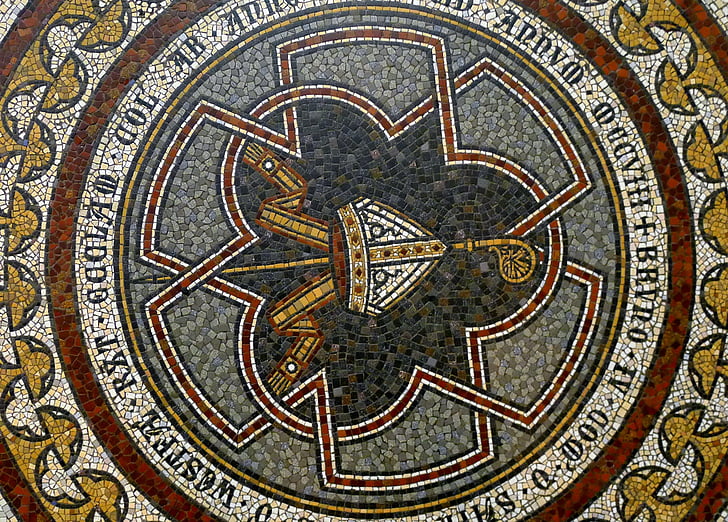 piso em mosaico, Catedral de Colónia, mosaico, padrão, Alemanha, Catedral, Igreja