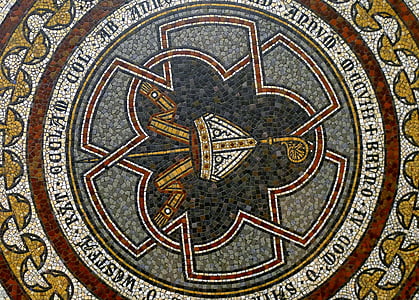mozaika na podłogach, Katedra w Kolonii, mozaika, wzór, Niemcy, Katedra, Kościół