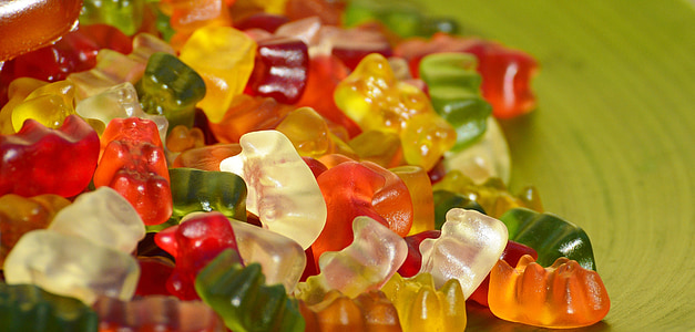 gummibär, gummibärchen, 水果的牙龈, 熊, 美味, 颜色, 多彩