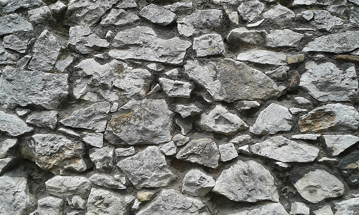 ściana, stary, kamień naturalny