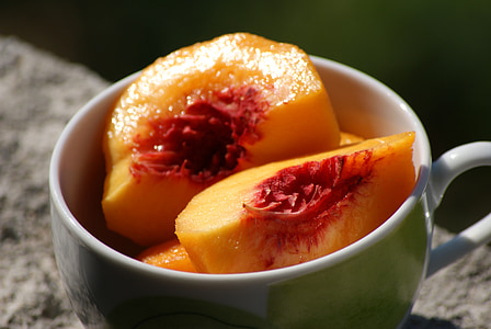 trái cây, quả đào, màu da cam, nạc, thực phẩm