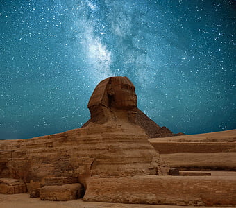 ดาว, ท้องฟ้าตอนกลางคืน, ปิรามิด, สฟิงซ์, อียิปต์, บนท้องฟ้า, ท้องฟ้า