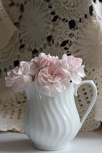 цвете, розово, бяло, флорални, венчелистче, пресни, букет