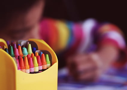 crayons, coloring, child, color, child coloring, colour, kid
