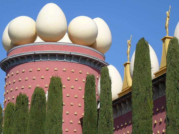vajíčko, Muzeum, Dalí, Figueras, Španělsko, budova