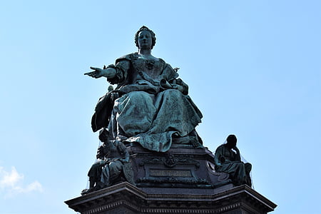 estatua de, Maria, Teresa, Monumento, Austria, Museo, Plaza