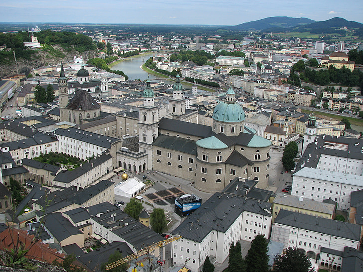 Salzburg, ciudad, Austria, casco antiguo, Dom, Catedral de Salzburgo, Outlook