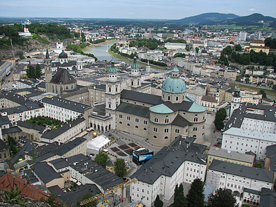 Salzburg, cidade, Áustria, cidade velha, Dom, Catedral de Salzburgo, perspectivas
