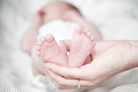vauva, vauvan jalat, Bed, syntymä, lapsi, herkkä, jalat