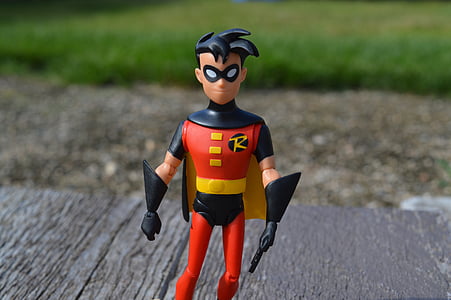 superhéroe, Robin, héroe, figura de acción, Comic, traje, hombre