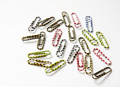 paper clips, paperclips, paper clip, paperclip, paper-clip, colorful, bright
