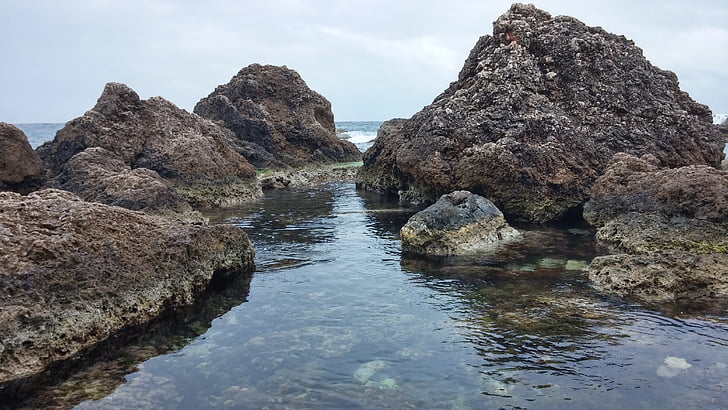 l'aigua, roques, Mar, natura, Roca - objecte, paisatge, l'estiu
