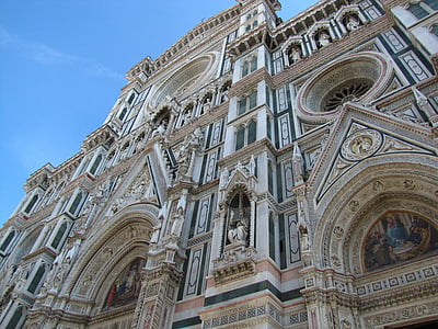 Firenze, kupola, templom, szép, lenyűgöző, központi torcello di santa maria del fiore, építészet