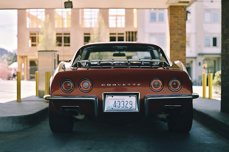 Corvette, auton, Automotive, Vintage, Oldschool, maa ajoneuvon, kuljetus