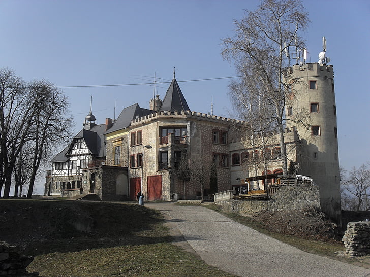 Hrad, doubravská, Teplice, bangunan, arsitektur, Castle, Menara