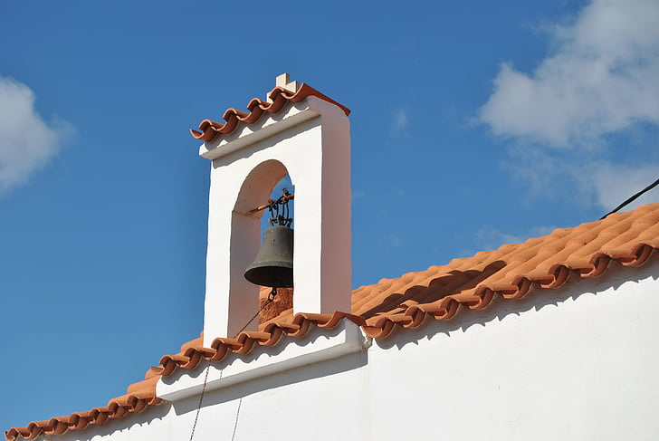 crete, greece, church, bell, tower, autumn, summer