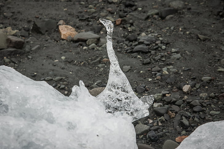 ledus skulptūra, daba, saldēti, Islande, ledus, noskaņojums, šļūdonis