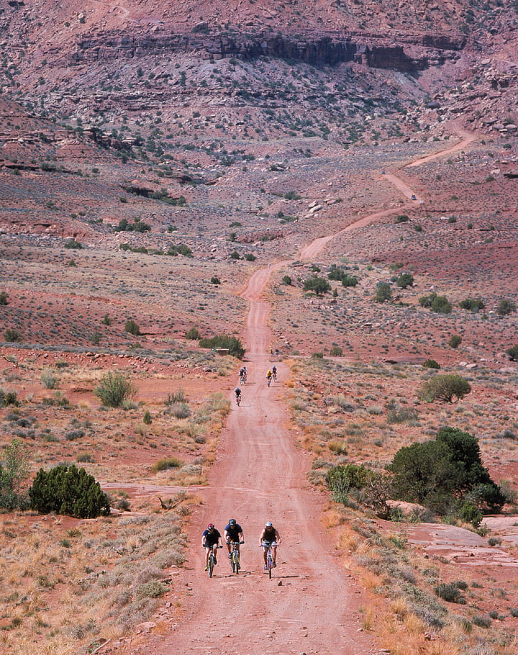 Radfahren, Reiten, Fahrrad fahren, Radfahrer, Aktivität, Canyonlands Nationalpark, Utah