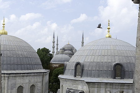 Santa sofia, Istanbul, střechy, kopule