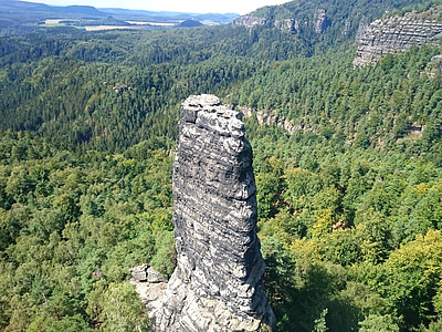 Tjeckiska Schweiz, Tjeckiska-Sächsische Schweiz, bergen, resor, grön, landskap, Rocks