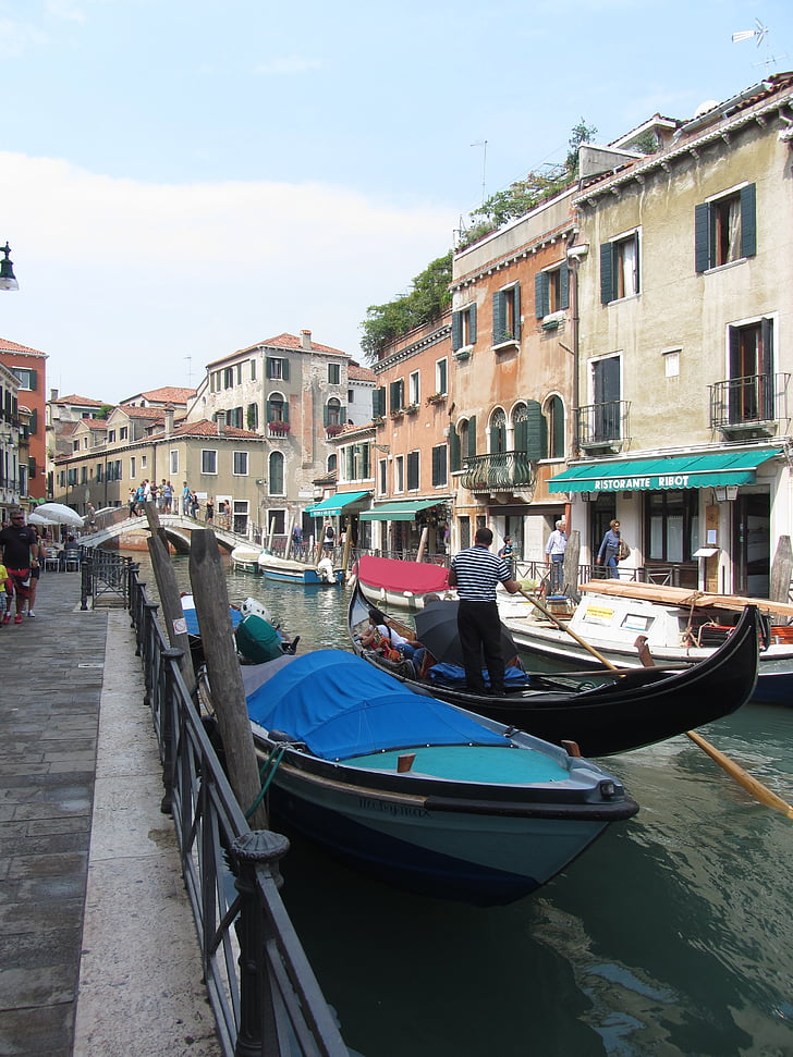 Venetië, Canale grande, gondels, Italië, vakantie