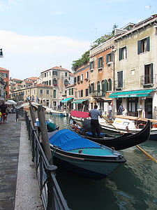Venesia, Canale grande, gondola, Italia, liburan