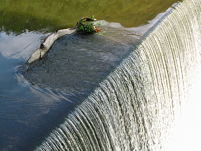 brana, Vodopad, drvo, prirodna voda, priroda, elementi, tekućina