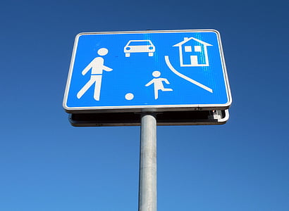 shield, sign, children, play, street sign, note