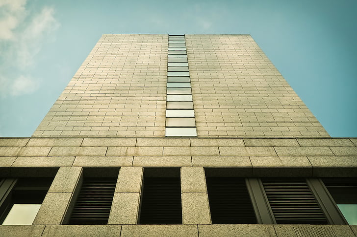 Architektura, moderní, budova, Domů Návod k obsluze, fasáda, mrakodrap, Düsseldorf