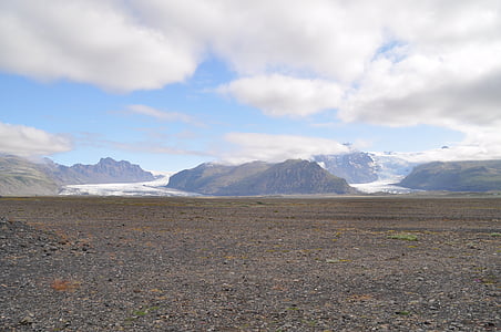 冰岛, 冰川, skaftafell, 冰, 景观