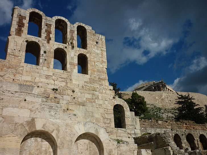 Ateny, ruiny, dyonisos, Architektura, Historia, starożytne, słynne miejsca