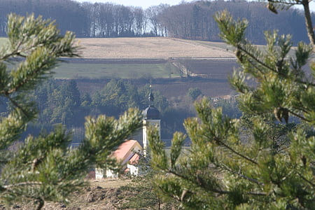 sollern, öreg-kő, Altmühltal természet park, templom, természet, fa