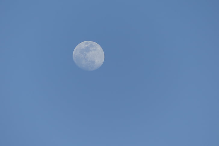 moon, sky, full moon, day, ceu, clean