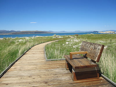 Boardwalk, пейка, relaxm, океан, дървени, Открит, плаж