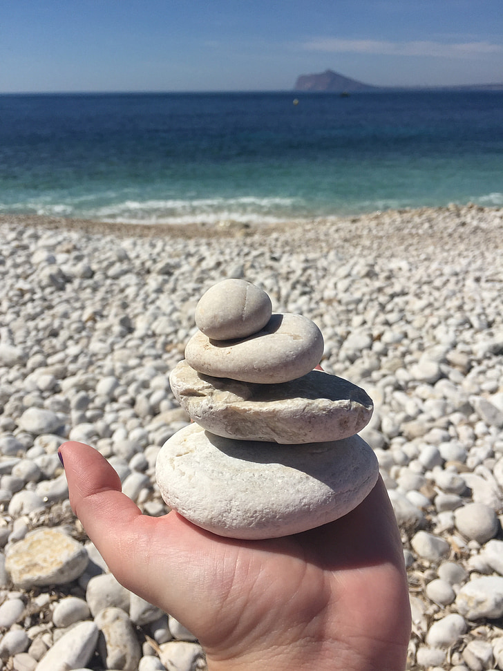 balance, calm, zen, relax, sea, holiday