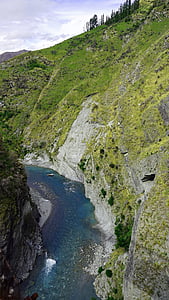 canyon de la batellerie, tourné au cours de la rivière, Queenstown, nature sauvage, Canyon, Nouvelle-Zélande, montagnes