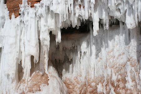 Cave, Icicle, glace, nature, hiver, froide, congelés