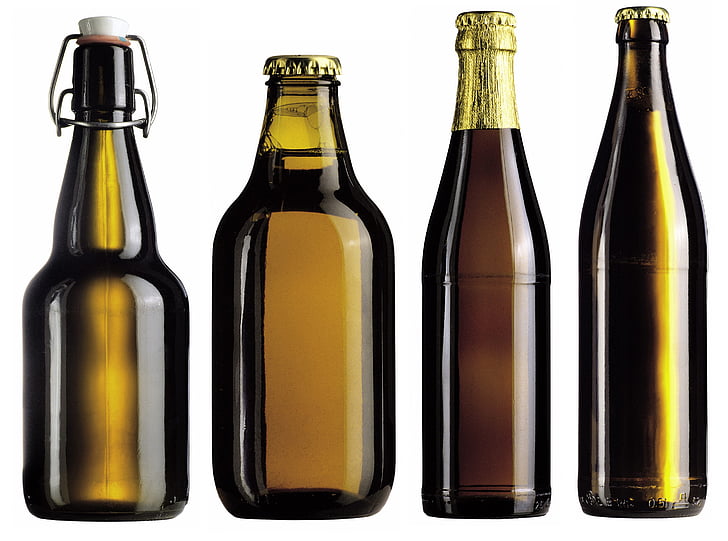 pivo, fľaše, nápoje, alkohol, sklenená fľaša, fľaša, flám