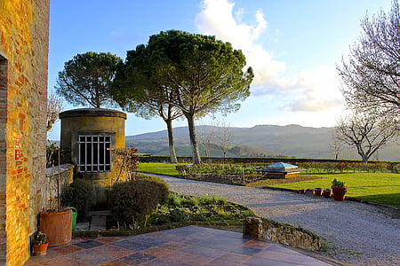 scene, vingård, Farm, Winery, landskab, hus, Italien