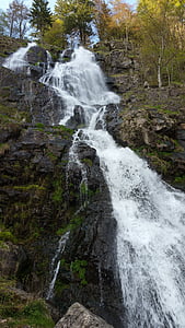 waterfall, cascade, todnau, germany, environment, outdoor, nature
