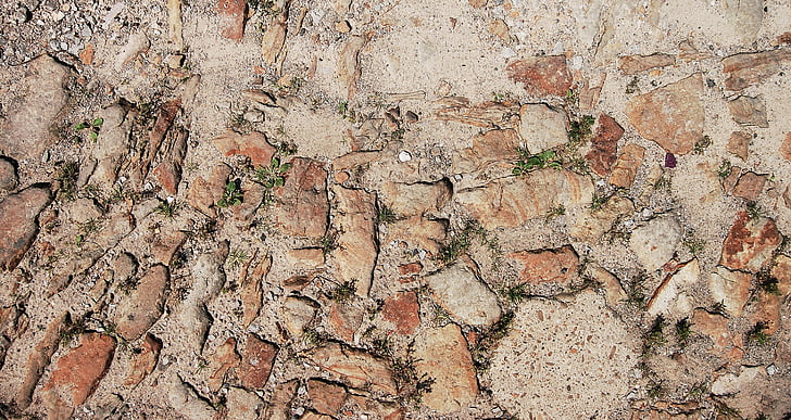 kamenje, zemlja, tekstura, u pozadini, suha
