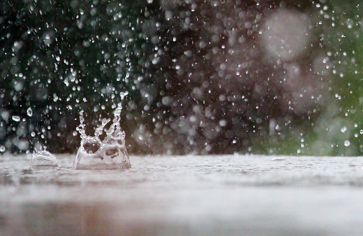 drop of water, rain, table, weather, raindrop, nature, inject